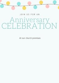 Church Anniversary Invitation Letter