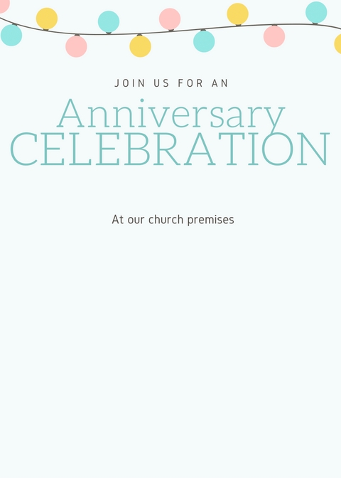 formal church anniversary invitation letter