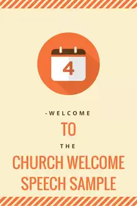 church welcome speech sample