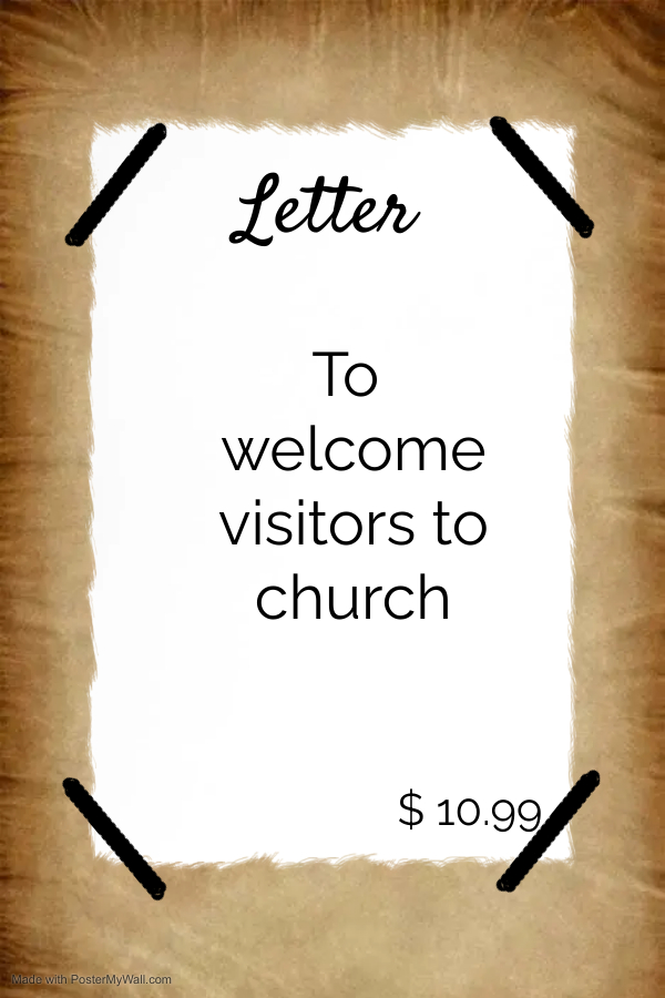 church visitor welcome letter