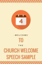 church welcome speech sample