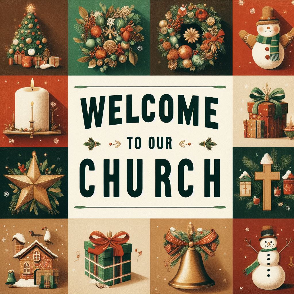 Christmas welcome for church 