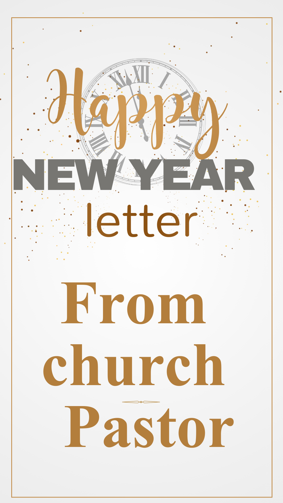 new year letter from pastor to congregation