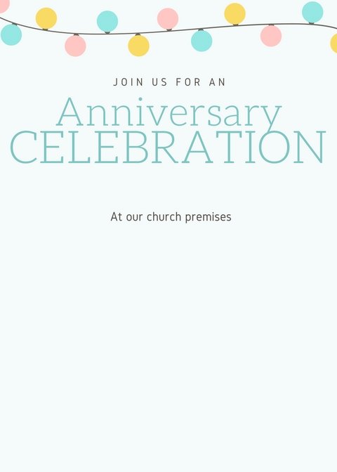 The following is the suggested theme for church anniversary to help you as you prepare for the occasion in church