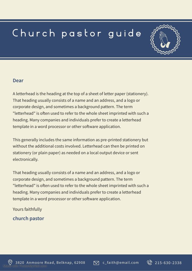 church welcome letter to visitors